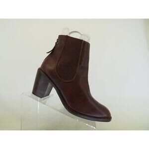 Matisse Womens Brown Leather Zip Ankle Fashion Boots Bootie Size 10 M